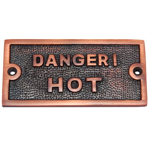 Danger Brass Door Sign 